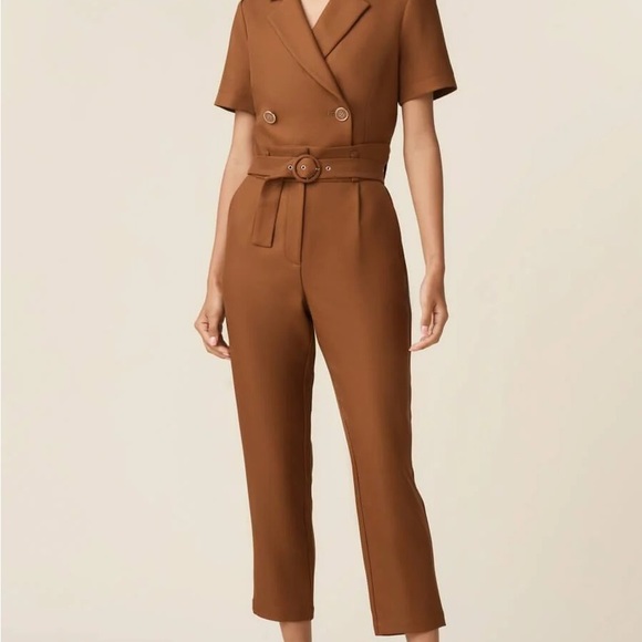VETTA The Paperbag Tie Pant in Umber - Picture 2 of 3